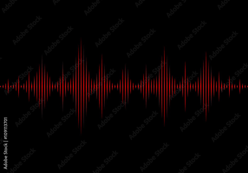 Sound waves oscillating glow light - Vector Sound waves oscillating glow light - Vector