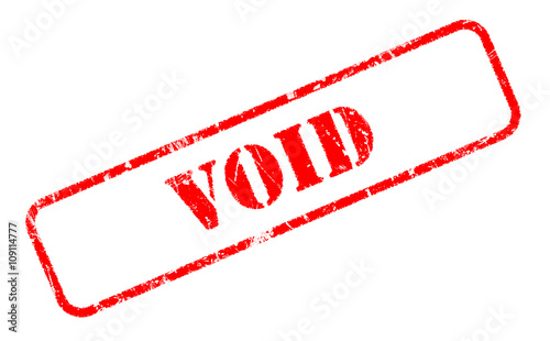 Slika na platnu VOID rubber stamp text on white background