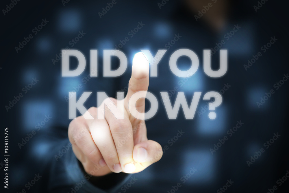 Businessman touching Did You Know? Businessman touching Did You Know?