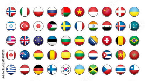 Flags icons. Simple flags of the countries