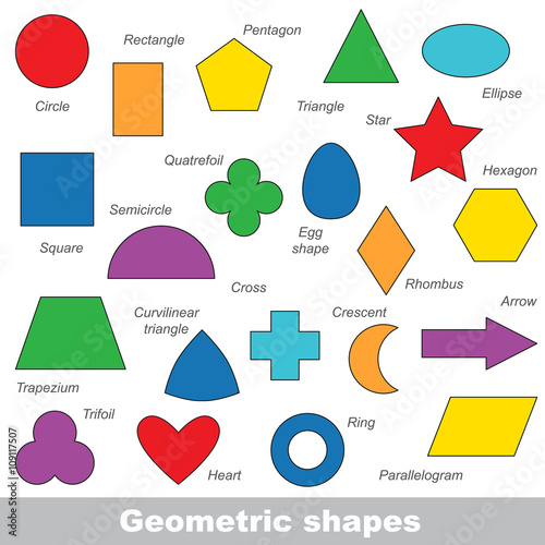 Geometric shapes set.