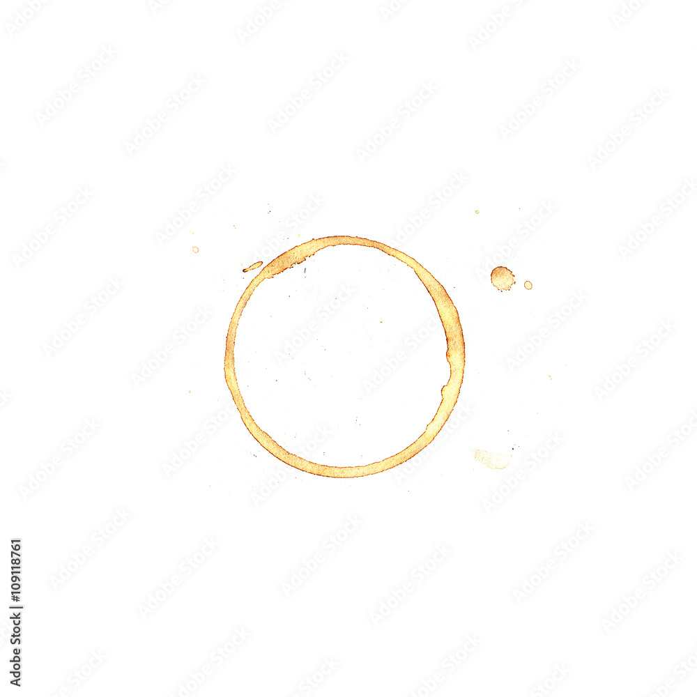 Coffee cup rings isolated on a white background. Coffee cup rings isolated on a white background.