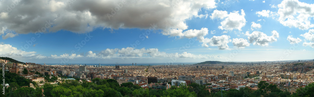aerial view on barcelona