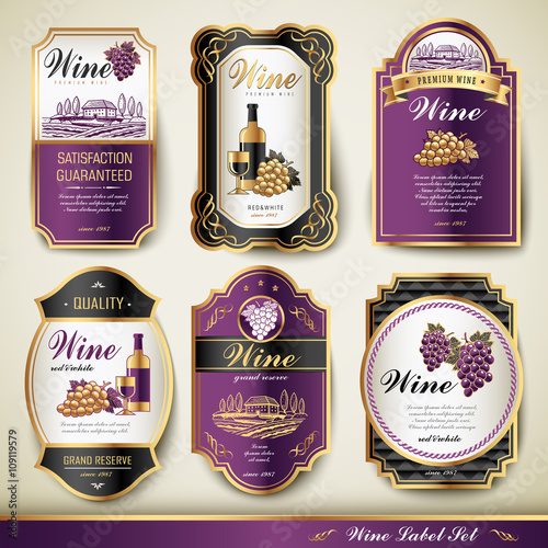 premium wine labels