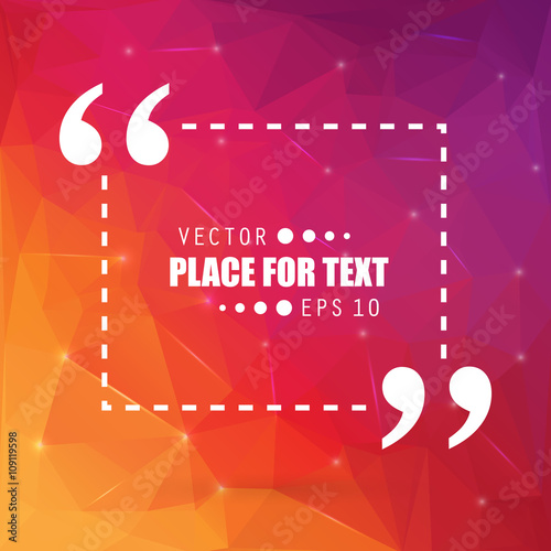 Abstract concept vector empty speech square quote text bubble. For web and mobile app isolated on background, illustration template design, creative presentation, business infographic social media