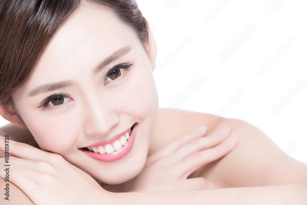 Charming woman Smile face Charming woman Smile face