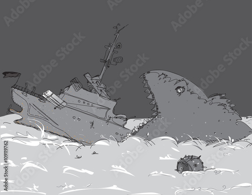 Modern  Warship Sinking