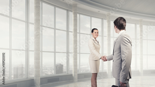 Business partners handshake