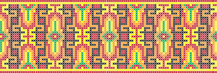 embroidered cross-stitch ethnic Ukraine pattern
