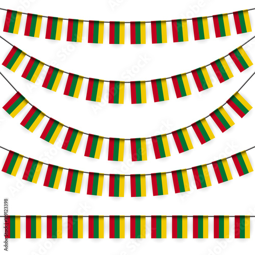 garlands with lithuanian national colors