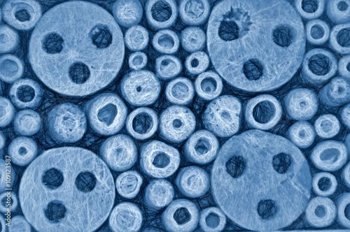 Obraz niebieskie rurki - styl rysowania