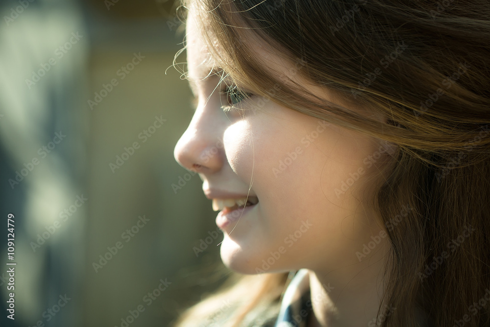 Teen girl closeup