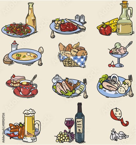 vector food icons