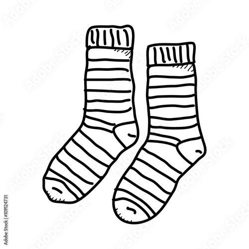 Simple doodle of a pair of socks