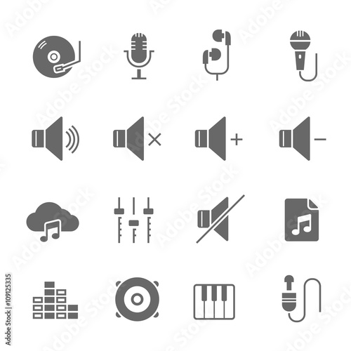 Icon set - audio