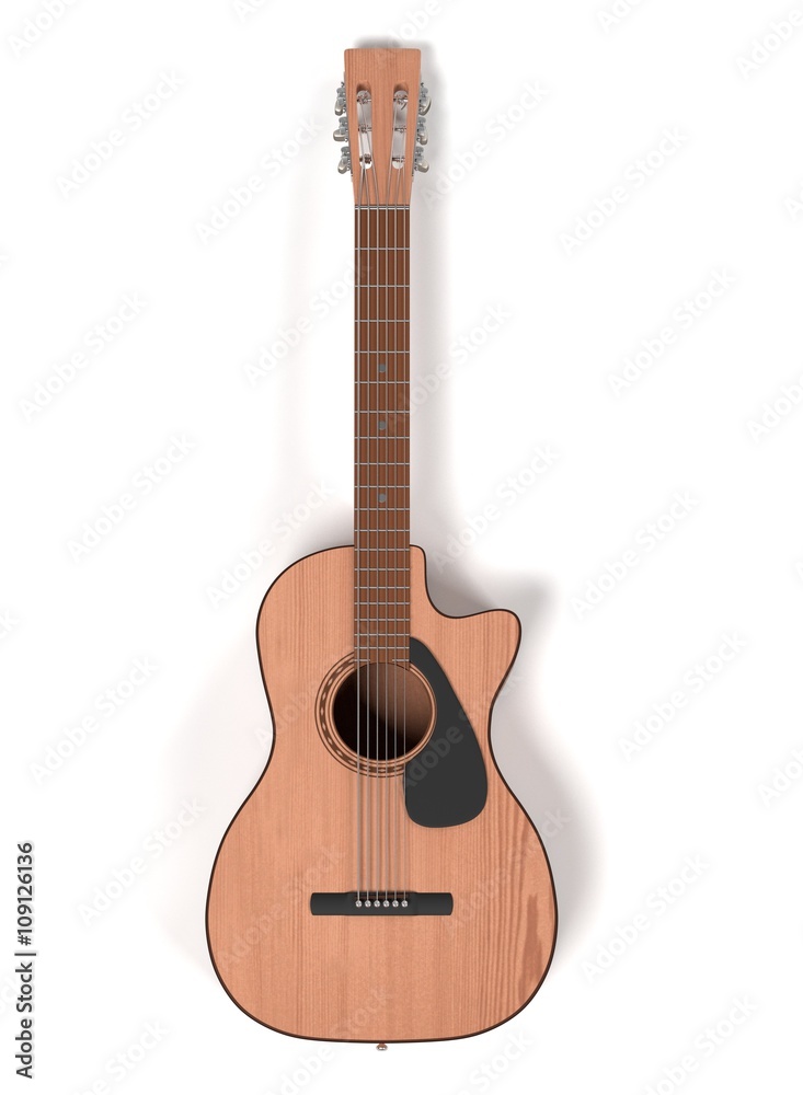 Obraz premium 3d rendering of acoustic guitar