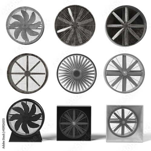 3d renderings of large fans