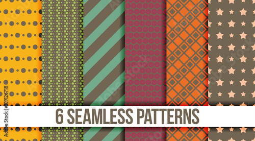 Six Seamless geometric patterns