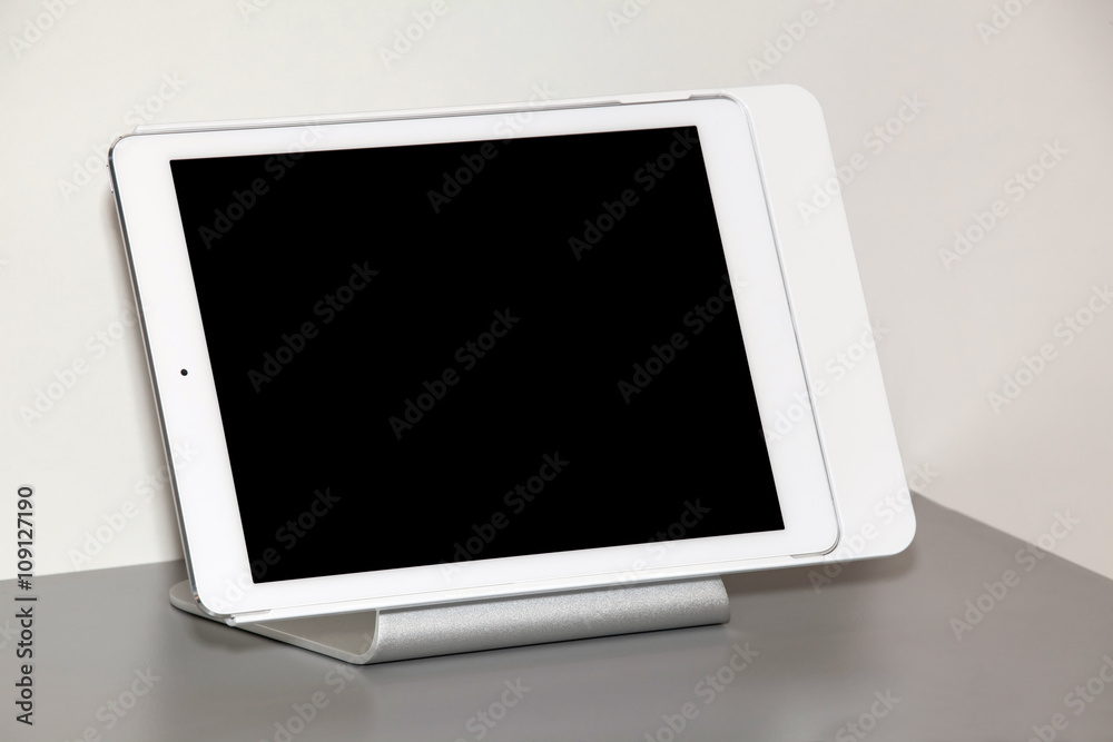 Tablet on the table Tablet on the table