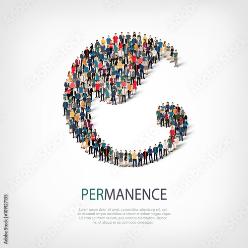permanence people sign 3d