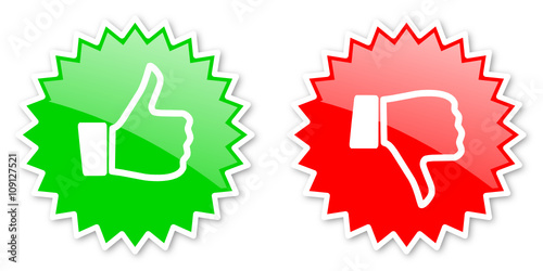 like dislike vector icon set