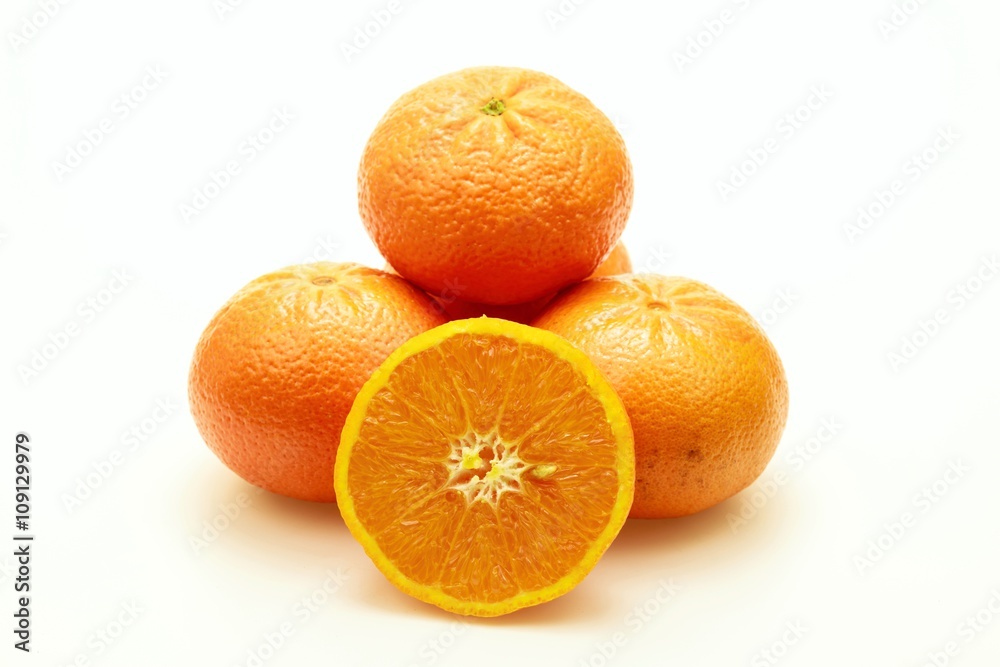 Mandarins on white background Mandarins on white background
