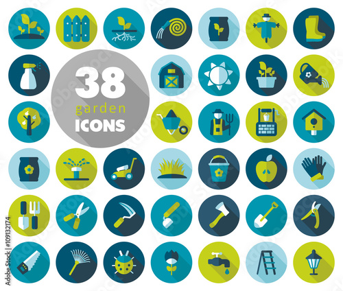 Garden Farm flat vector icon