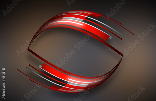 Abstract Red Lines On Hot Dark Background