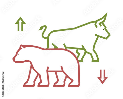 Line design concept for stock market