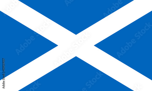 Scotland flag, Bratach na h-alba,  Flag of Scotland, Scottish flag, Saint Andrew's cross, National flag of Scotland standard proportion and color mode RGB photo