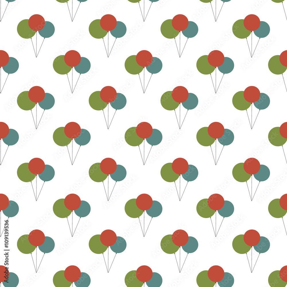 Birthday balloon pattern seamless