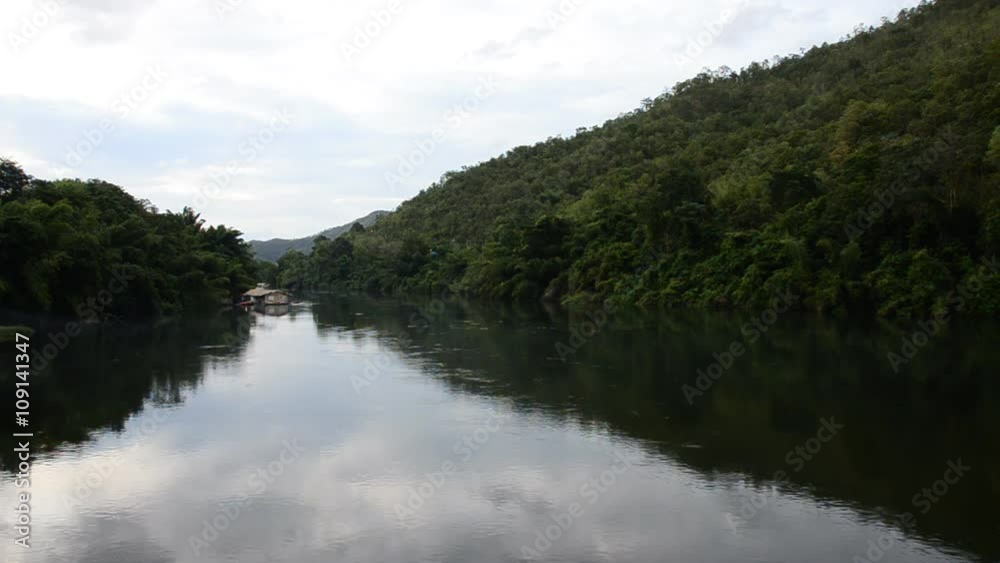 Floating house on River Kwai, Kanchanaburi, Thailand. Floating house on River Kwai, Kanchanaburi, Thailand.