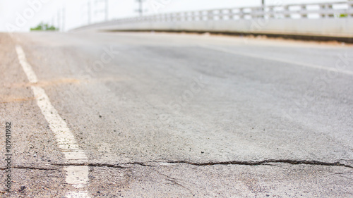 Wallpaper Mural Asphalt bridge cracks. Torontodigital.ca
