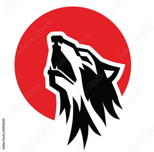 black wolf howl emblem