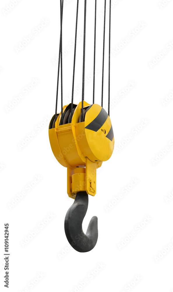 The big lifting hook isolated on white background The big lifting hook isolated on white background