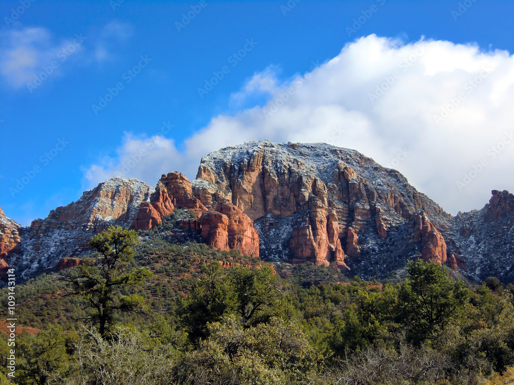 Sedona, Arizona beautiful mountain top view - landscape color photo