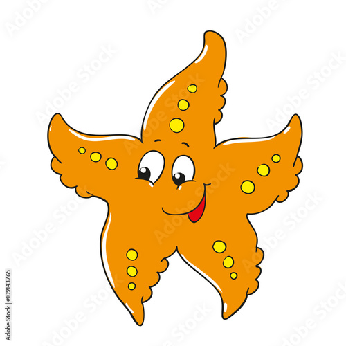cute cartoon character starfish