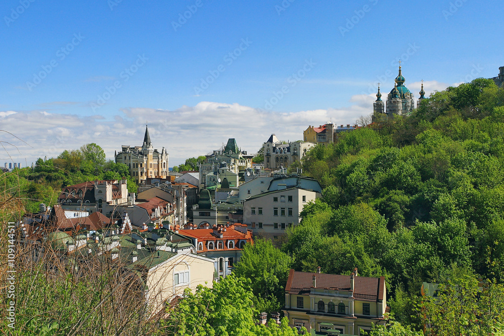 Ukraine, Kiev, beautiful view point, landscape, panorama at the