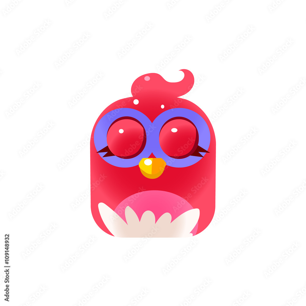Obraz premium Pink Sleeping Chick Square Icon