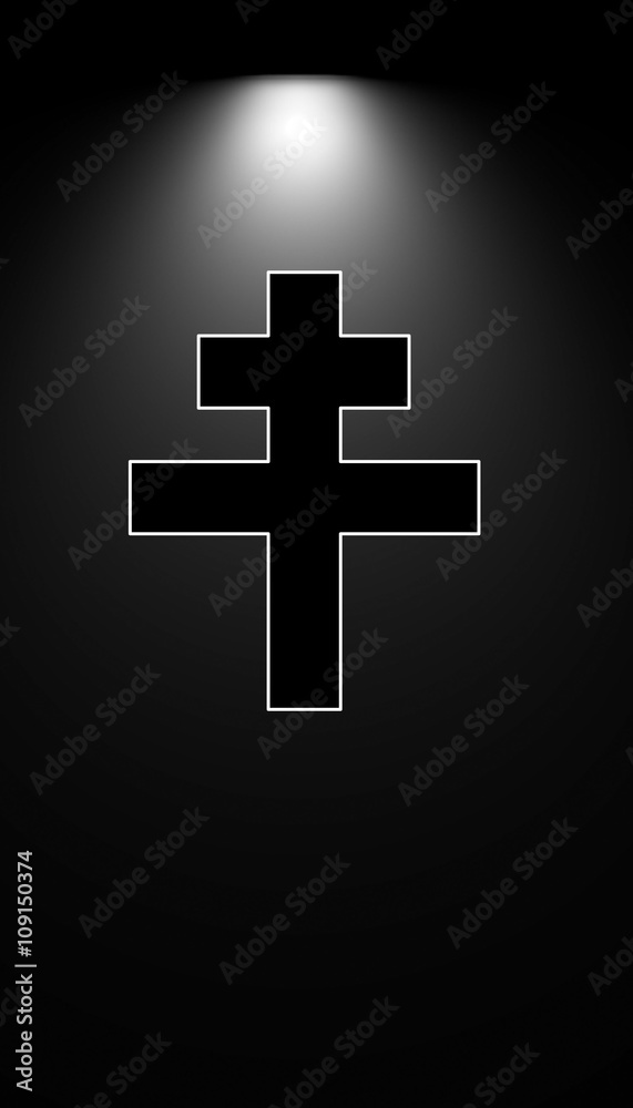 Obraz premium Крест,тень,свет.