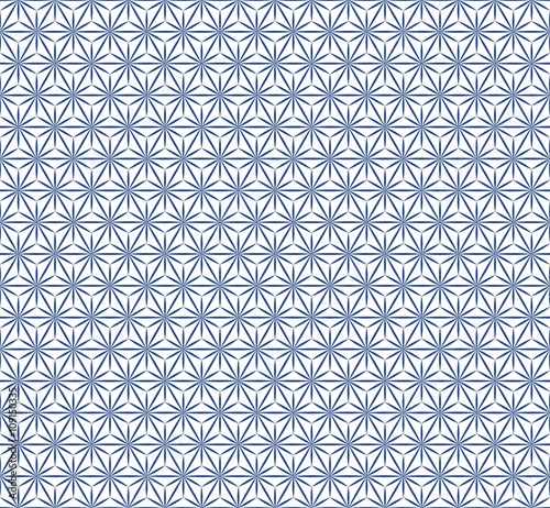 Vector Background, Japan Style #Geometric hemp-leaf pattern