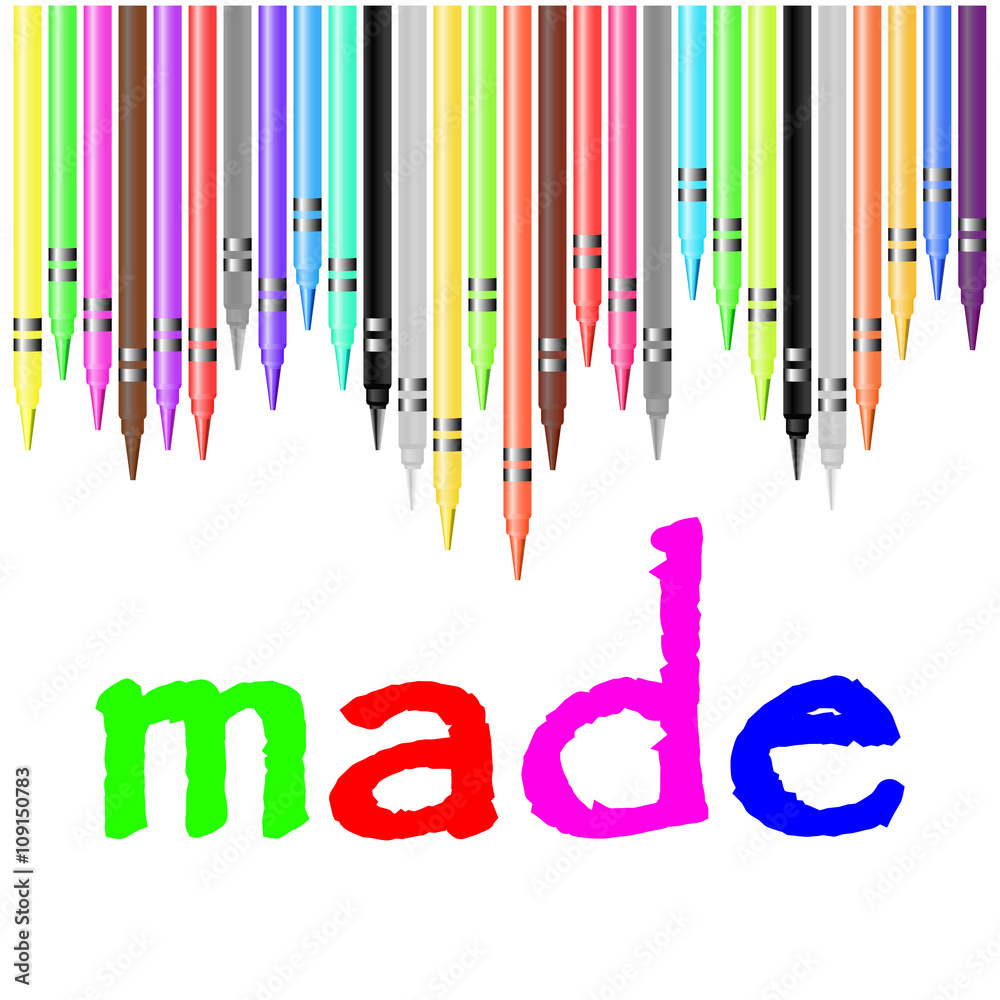 made poster, painted with pastel crayons made poster, painted with pastel crayons