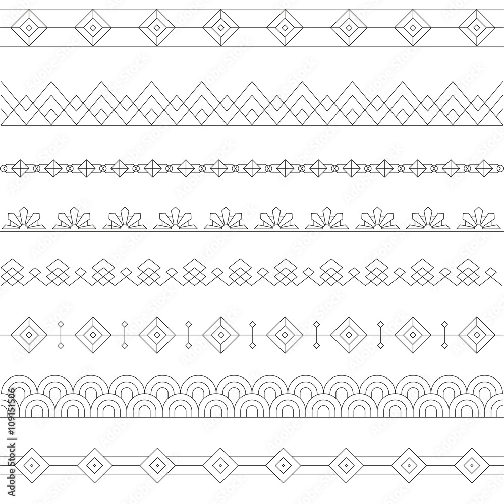 Art Deco Borders Style Line and Geometric Linear Design -variable line-
Art Deco Borders Style Line and Geometric Linear Design -variable line-