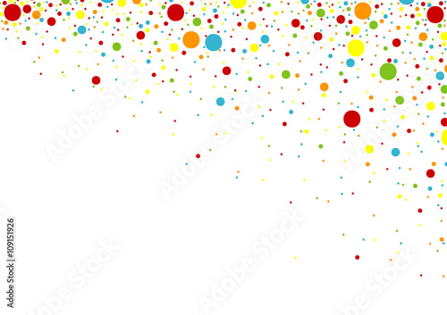 Confetti Background - Small Colorful Dots Illustration, Vector