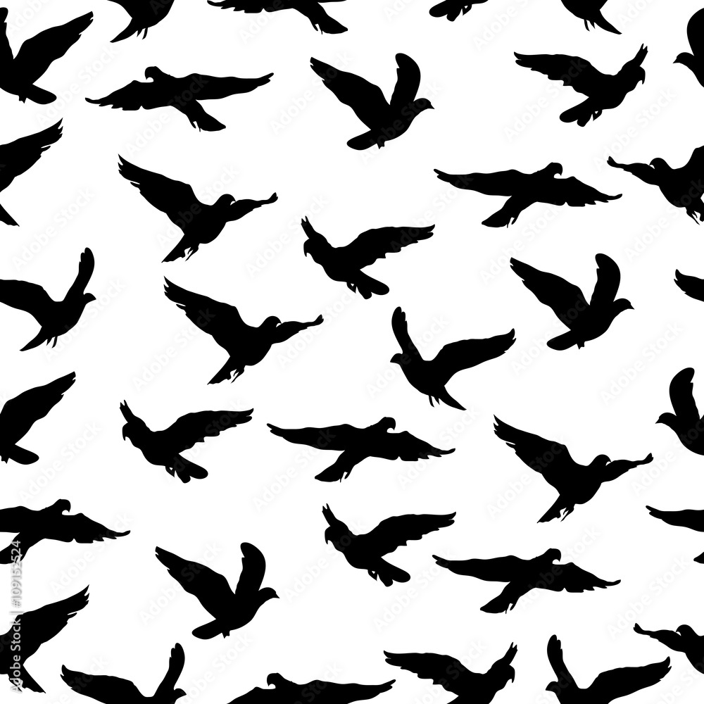 Flying birds seamless pattern Flying birds seamless pattern