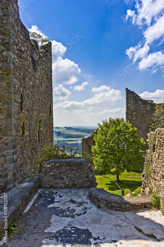 View from the Schauenburg to Oberkirch and the Rhine, Black Forst, Germany photo