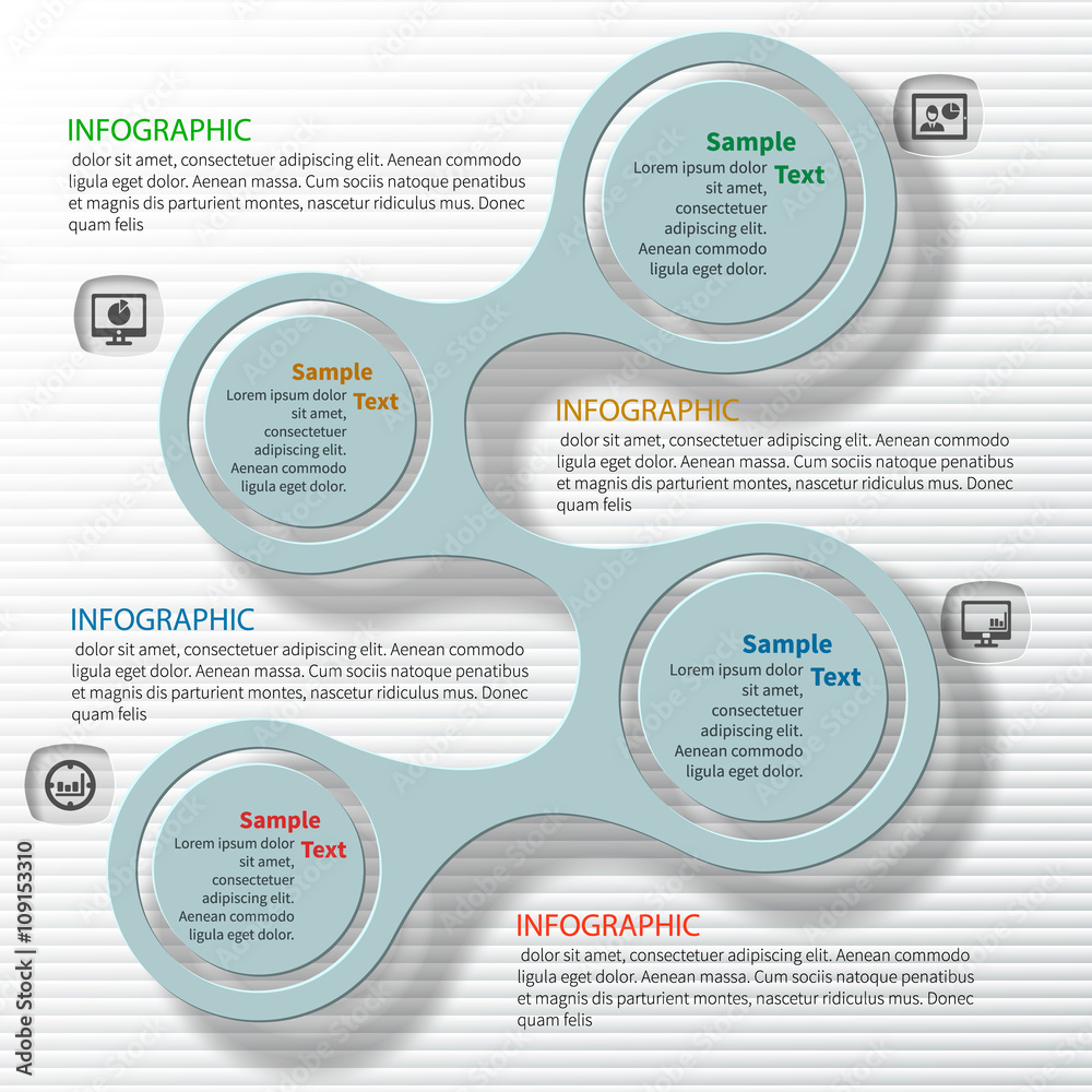 Abstract 3D Paper Infographics