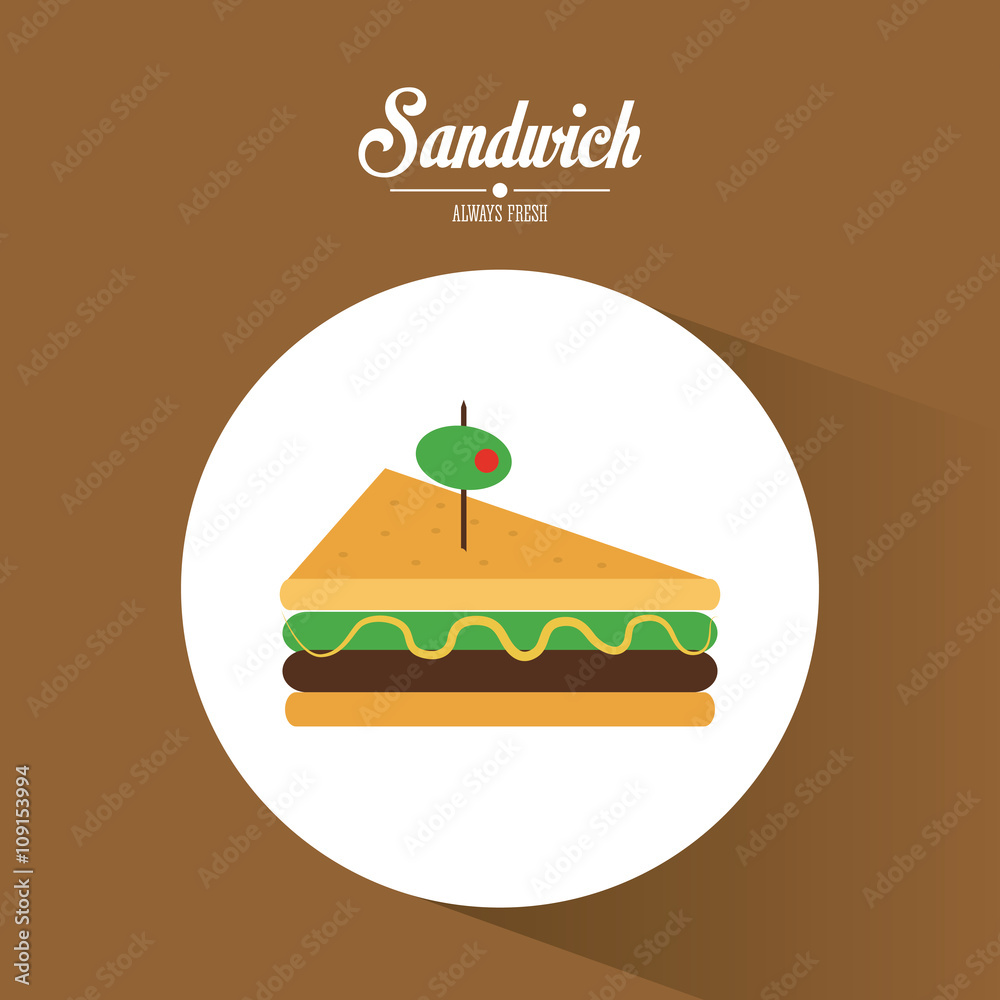 Sandwich design. fast food illustration. menu concept Sandwich design. fast food illustration. menu concept