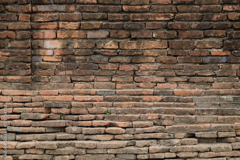 Fototapeta premium Stary ceglany mur w obrazie tła