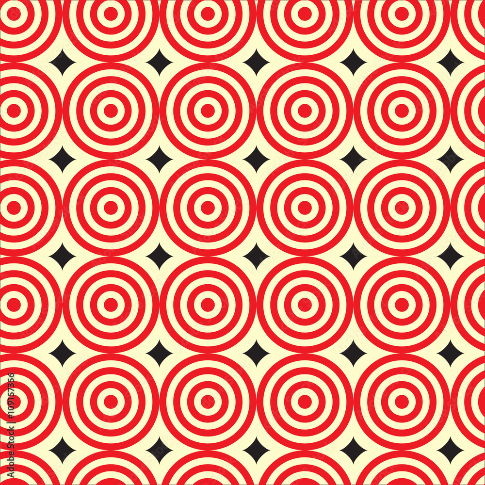 Fototapeta premium Loop circle with diamond shape Seamless Pattern